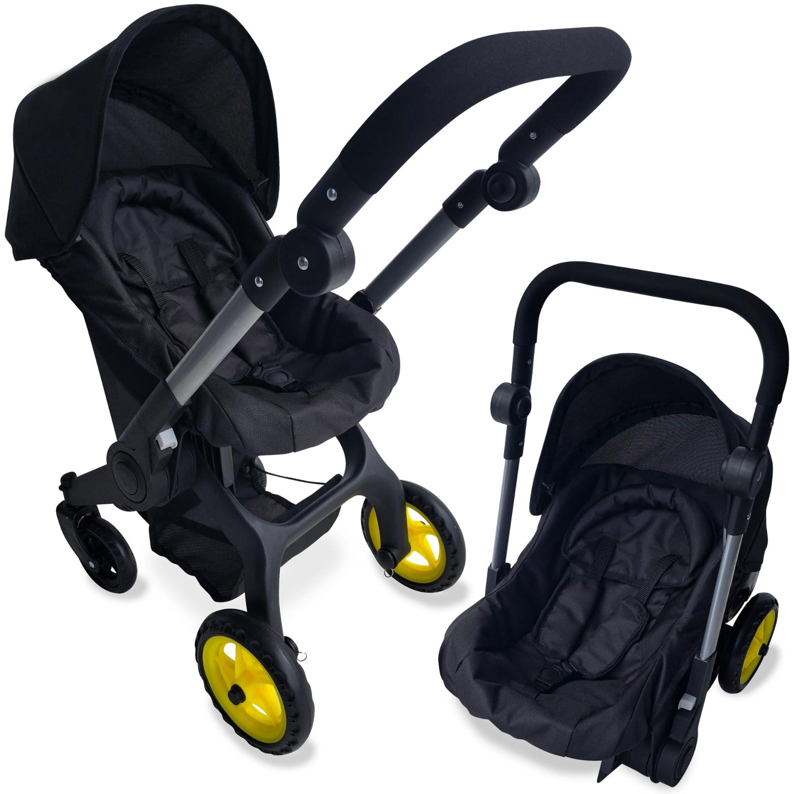 Baby Doll Car Seat and Stroller Combo - Black