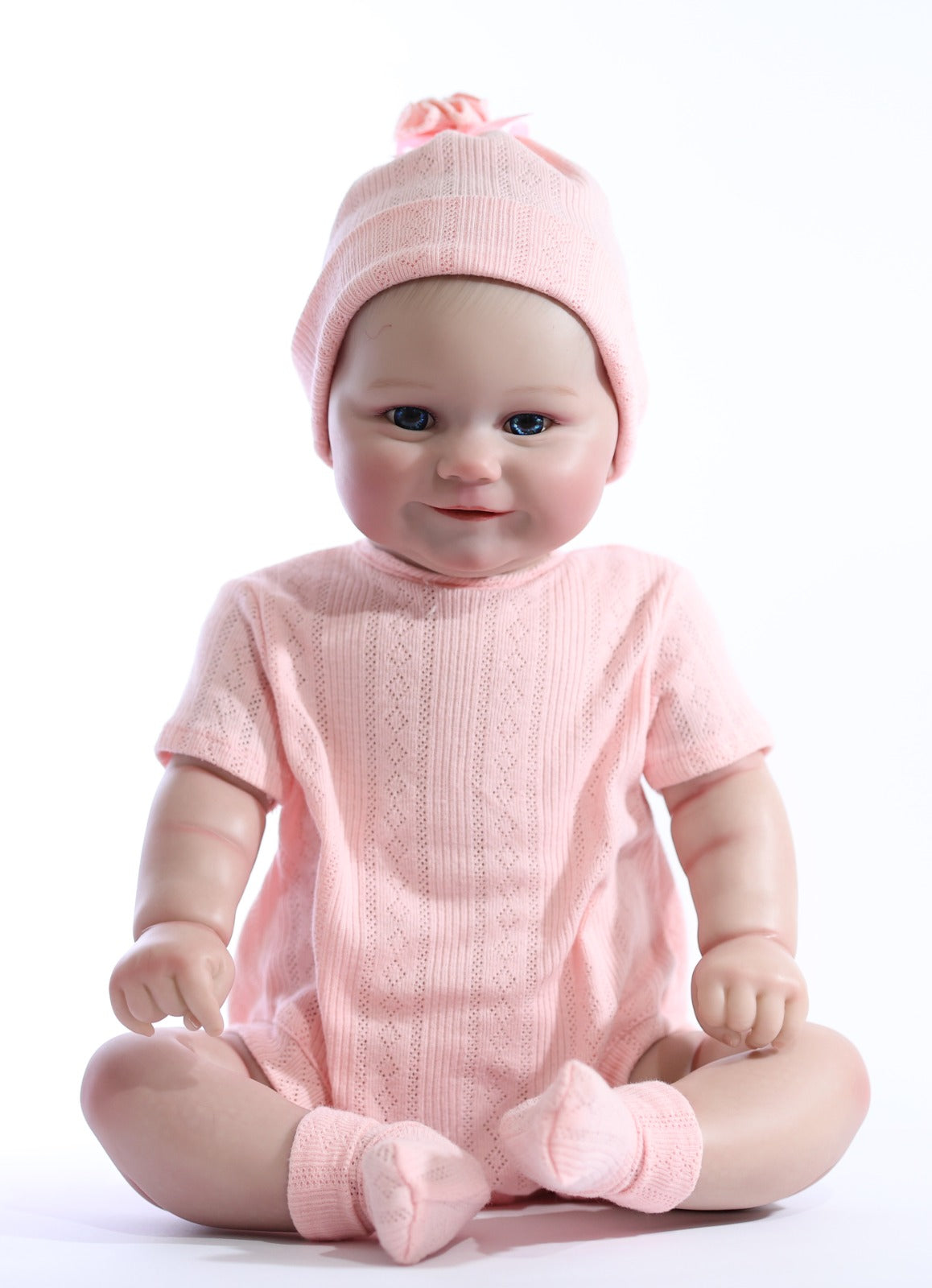 18 Inch Reborn Baby Doll - Pink w/ Pink Hat